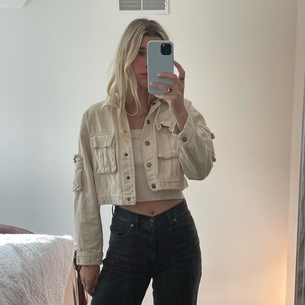 crop cargo jacket